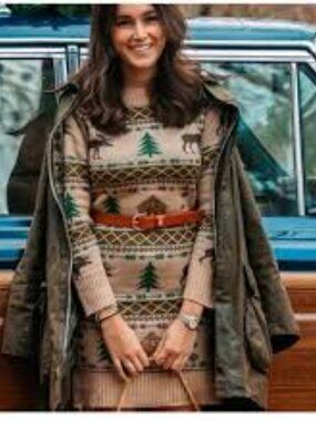 NWT Kiel James Patrick Cozy Cabin Sweater Dress Size XS